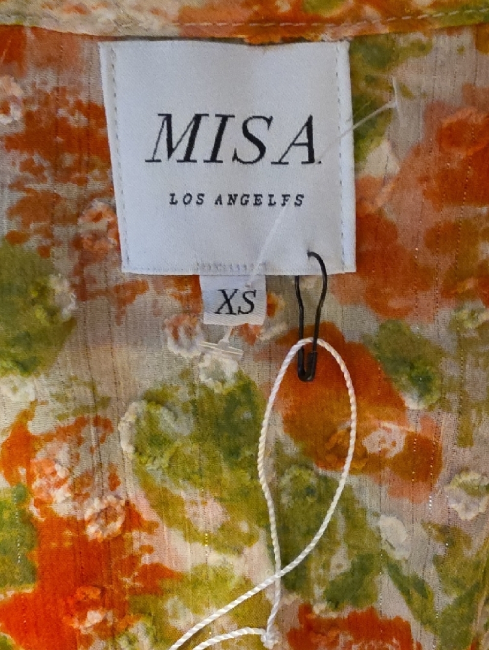 Misa Los Angeles Floral Mini Dress in Orange, Green, Cream size XS new with tags - Picture 9 of 10